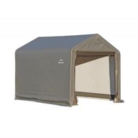 Peak Style Storage Shed, 1-3/8" Frame, Gray Cover 6x6x6 70401