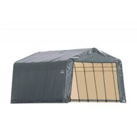 Peak Style Storage Shelter, 1-5/8" Frame, Gray Cover 13 × 24 × 10 ft. 74432