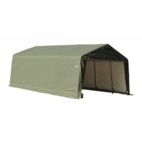 Peak Style Storage Shelter, 1-5/8" Frame, Green Cover 13 × 20 × 10 ft. 73442