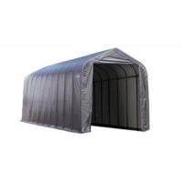 Peak Style Storage Shelter, 2-3/8" Frame, Gray Cover 15 × 40 × 16 ft. 95843