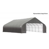 Peak Style Storage Shelter, 2-3/8" Frame, Gray Cover 30 × 24 × 16 ft. 86047