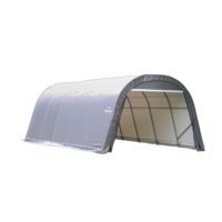 Round Style Storage Shelter, 1-5/8" Frame, Gray Cover 12 × 28 × 8 ft. 76632