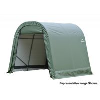 Round Style Storage Shelter, 1-5/8" Frame, Green Cover 10 × 12 × 8 ft. 77814