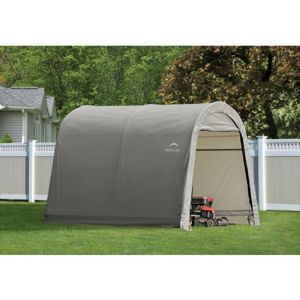 Round Style Storage Shed, Gray Cover 10x10x8 ft. 70435