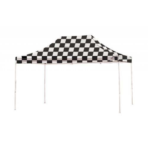10x15 ST Pop-up Canopy, Checkered Flag Cover, Black Roller Bag 22555