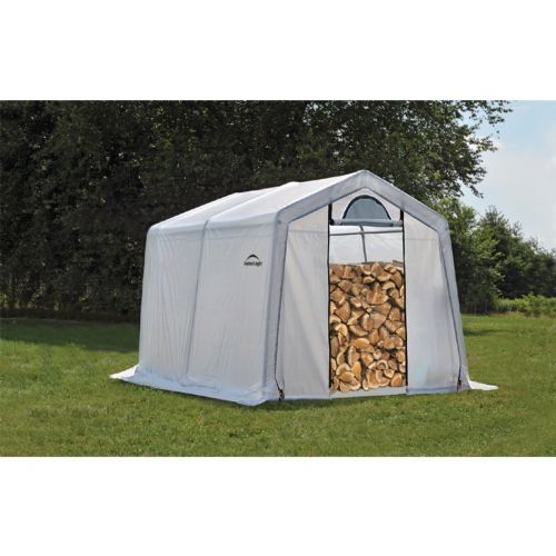 Firewood Seasoning Shed, 1-3/8" Frame, Clear Cover 10 × 10 × 8 90396