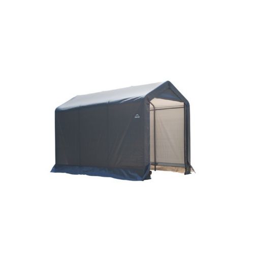Peak Style Storage Shed, 1-3/8" Frame, Gray Cover 6×10×6'6" 70403