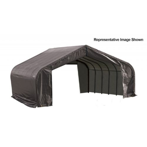 Peak Style Storage Shelter, 2-3/8" Frame, Gray Cover 22 × 24 × 13 ft. 82143