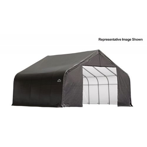 Peak Style Storage Shelter, 2-3/8" Frame, Gray Cover 30 × 20 × 20 ft. 86062
