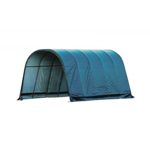 Round Style Run-In Shelter, Green Cover 12x20x10 51351