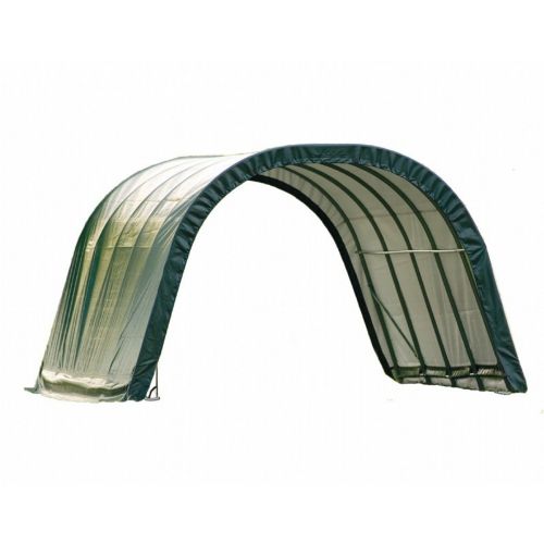 Round Style Run-In Shelter, Green Cover 12x20x8 51341