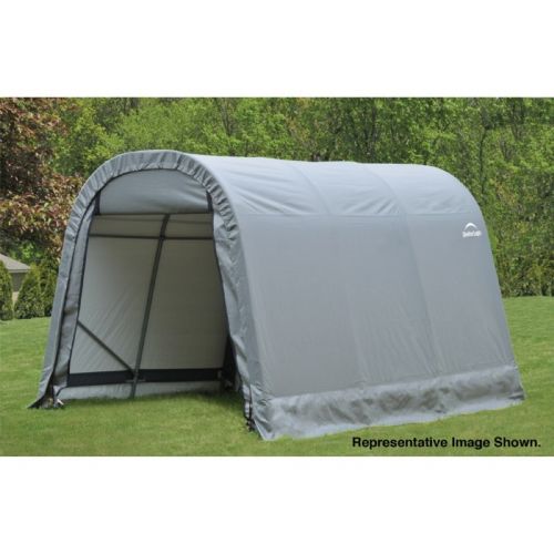 Round Style Storage Shelter, 1-5/8" Frame, Gray Cover 8 × 12 × 8 ft. 76813