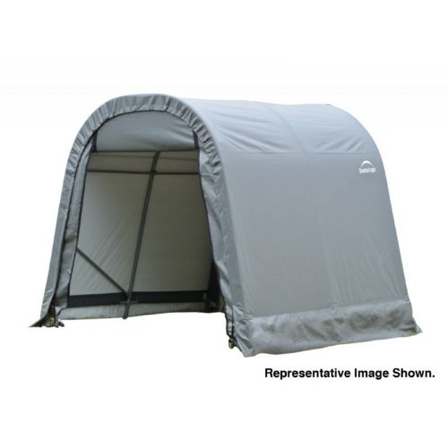Round Style Storage Shelter, 1-5/8" Frame, Gray Cover 8 × 16 × 8 ft. 76823