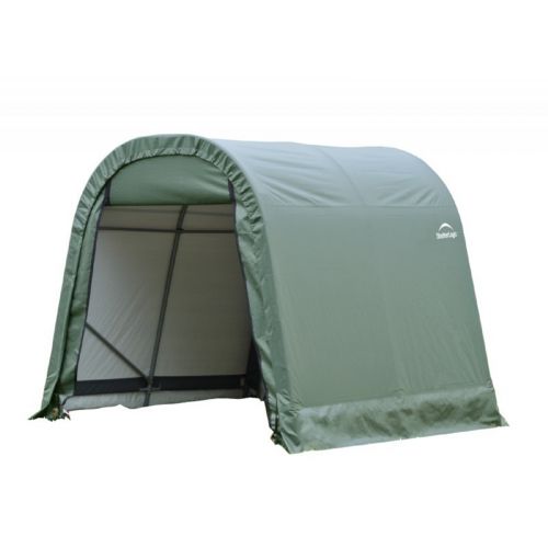 Round Style Storage Shelter, 1-5/8" Frame, Green Cover 10 × 8 × 8 ft. 77804