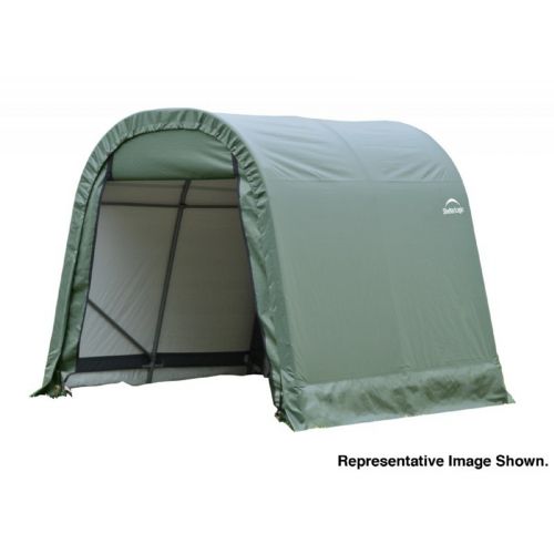 Round Style Storage Shelter, 1-5/8" Frame, Green Cover 11 × 16 × 10 ft. 77829