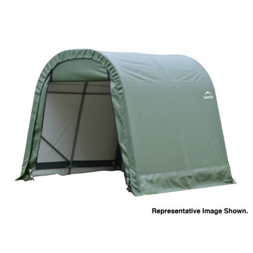 Round Style Storage Shelter, 1-5/8" Frame, Green Cover 11 × 8 × 10 ft. 77822