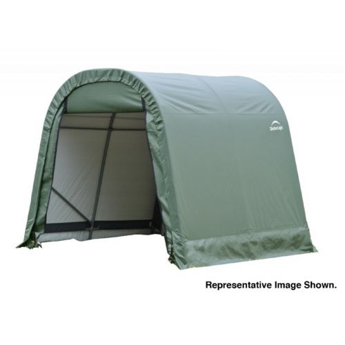 Round Style Storage Shelter, 1-5/8" Frame, Green Cover 8 × 16 × 8 ft. 76824