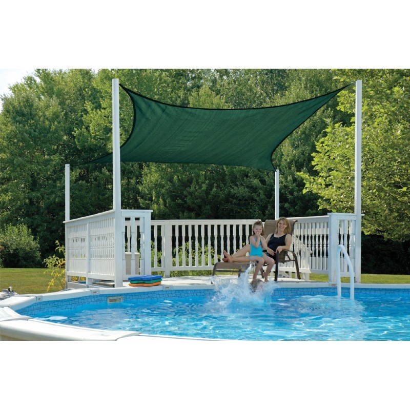 Square Shade Sail Evergreen 230 gsm 16 ft. 25727 CozyDays