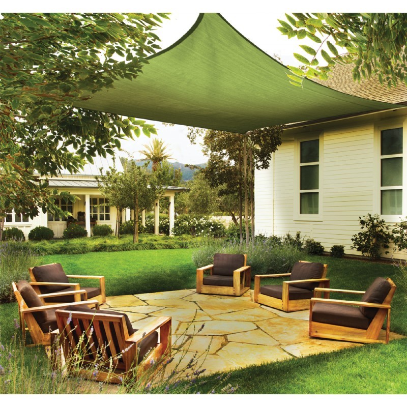 Square Shade Sail Lime Green 230 gsm 12 ft. 25676 CozyDays