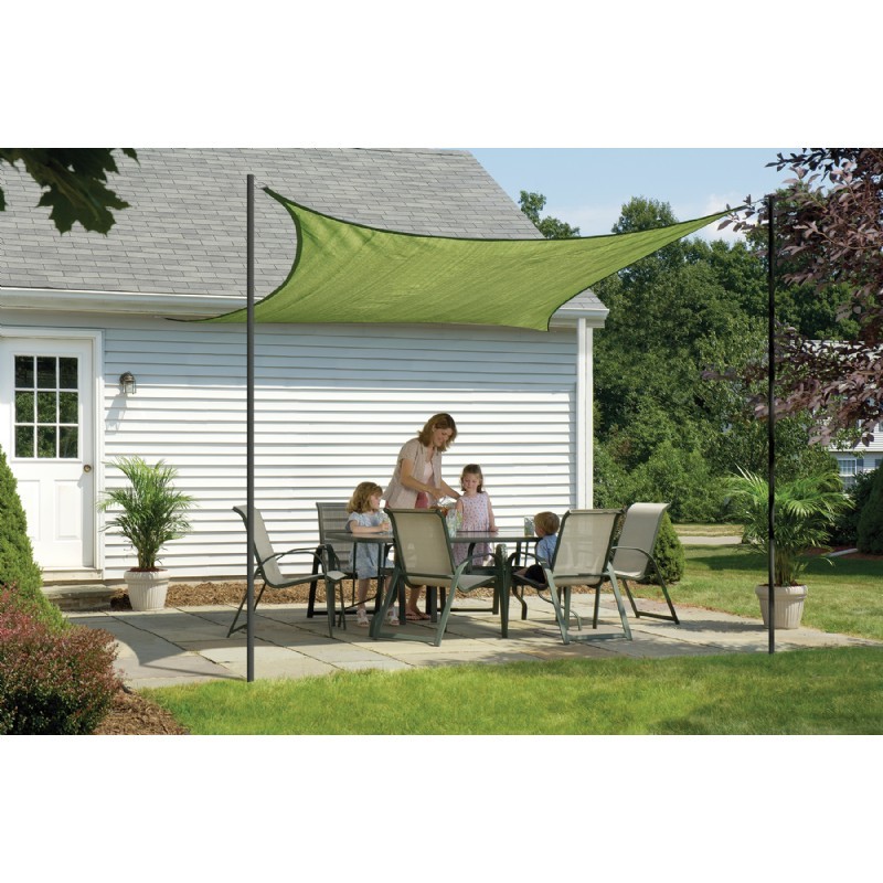 Square Shade Sail Lime Green 230 gsm 16 ft. 25677 CozyDays
