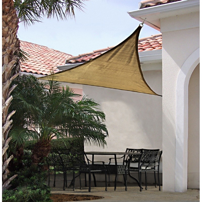 Triangle Shade Sail Sand 160 gsm 12 ft. 25728 CozyDays