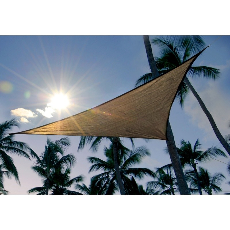 Triangle Shade Sail Sand 230 gsm 12 ft. 25720 CozyDays