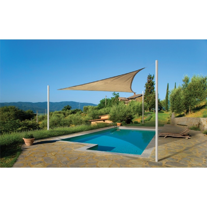 Triangle Shade Sail Sand 230 gsm 16 ft. 25721 CozyDays