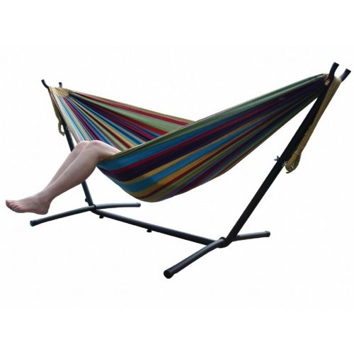 Vivere's Combo - Double Tropical Hammock with Stand (9ft) UHSDO9-20