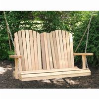 Cedar Adirondack Chair Style Porch Swing Natural WF9009CVD