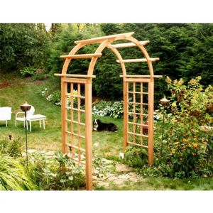 Cedar Arched Arbor Natural - 66" Opening EY66ARCVD