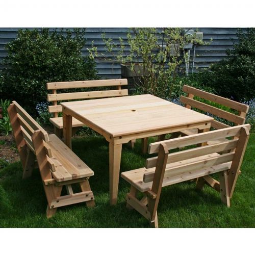 Cedar Union Dining Set Natural WRF47UDSCVD