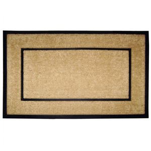 black coir doormat outdoor
