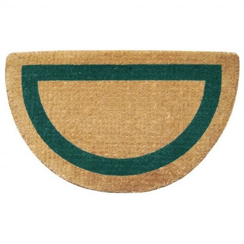 Heavy Duty Coir Mat with Green Single Picture Frame 22" × 36" Half Round NH-O2056