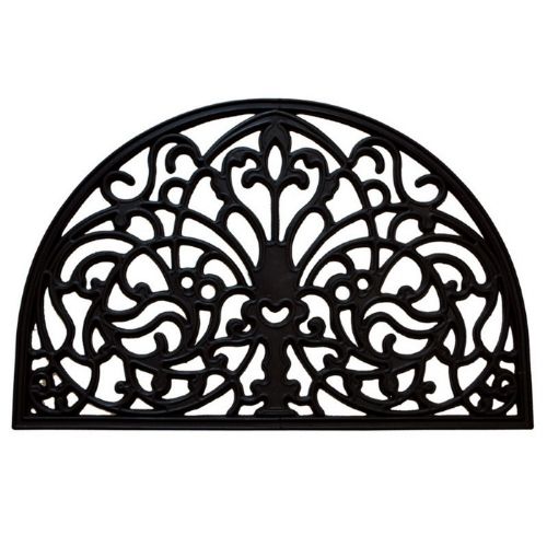 Wrought Iron Rubber Mat Florentine 16" × 24" NH-20041