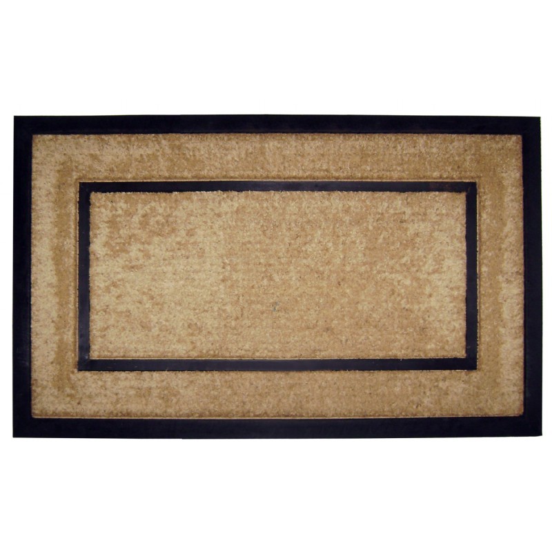 Coir Doormat with Black Rubber Frame 22" × 36" NH18098 CozyDays