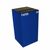 Witt Indoor Recycling Container 28 Gal. Blue Steel for Paper W-28GC02