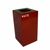 Witt Indoor Recycling Container 28 Gal. Scarlet Steel for Waste W-28GC03