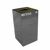 Witt Indoor Recycling Container 28 Gal. Slate Steel W-28GC04