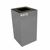 Witt Indoor Recycling Container 28 Gal. Slate Steel for Waste W-28GC03
