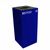 Witt Indoor Recycling Container 32 Gal. Blue Steel W-32GC04