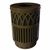 Witt Outdoor Covington Can 40 Gal. Brown Steel with Flat Top W-COV40P-FT
