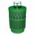 Witt Outdoor Covington Can 40 Gal. Green Steel with Ash Top W-COV40P-AT