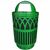 Witt Outdoor Covington Can 40 Gal. Green Steel with Dome Top W-COV40P-DT