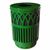Witt Outdoor Covington Can 40 Gal. Green Steel with Flat Top W-COV40P-FT