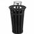 Witt Outdoor Trash Receptacle 24 Gal. Black Steel with Ash Top W-M2401-AT