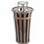 Witt Outdoor Trash Receptacle 24 Gal. Brown Steel with Ash Top W-M2401-AT