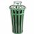 Witt Outdoor Trash Receptacle 24 Gal. Green Steel with Ash Top W-M2401-AT