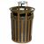 Witt Outdoor Trash Receptacle 36 Gal. Brown Steel with Ash Top - Decorative W-M3600-R-AT