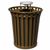 Witt Outdoor Trash Receptacle 36 Gal. Brown Steel with Ash Top - Wydman W-WC3600-AT
