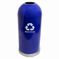 Witt Indoor Dometop Recycling Container 15 Gal. Blue Steel W-415DTBL-R